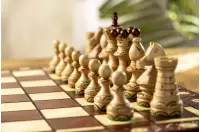 SZACHY SENATOR (42x42cm) - klasyczne drewniane szachy idealne na prezent